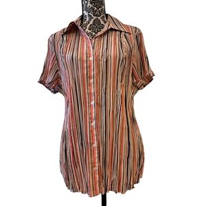 East 5th Multicolor Striped Button-Down Shirt Size 1X